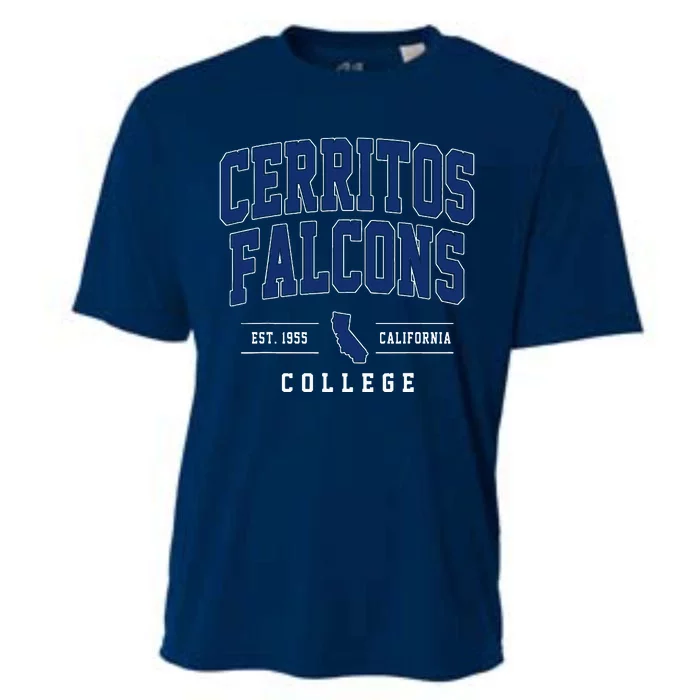 Cerritos College F.A.L.C.O.N.S Arch Vintage Design Cooling Performance Crew T-Shirt