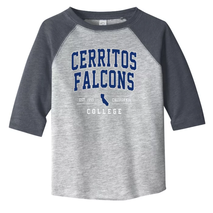 Cerritos College F.A.L.C.O.N.S Arch Vintage Design Toddler Fine Jersey T-Shirt