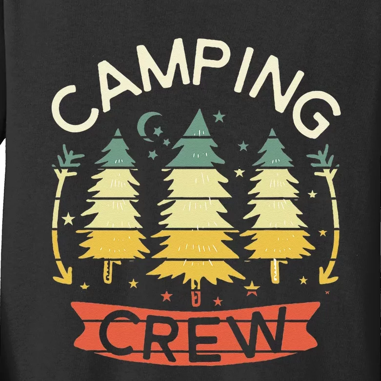 Camping Crew Family Camping For Family Matching Kids Long Sleeve Shirt