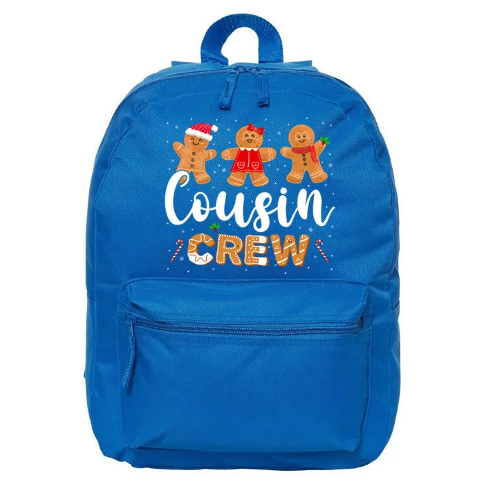 Cousin Crew Funny Christmas Santa Gingerbread Cookie Lover Funny Gift 16 in Basic Backpack