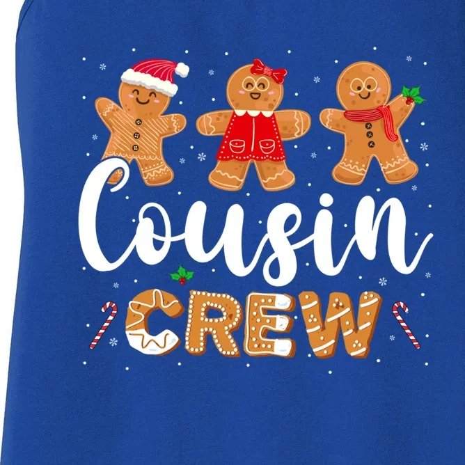 Cousin Crew Funny Christmas Santa Gingerbread Cookie Lover Funny Gift Women's Racerback Tank