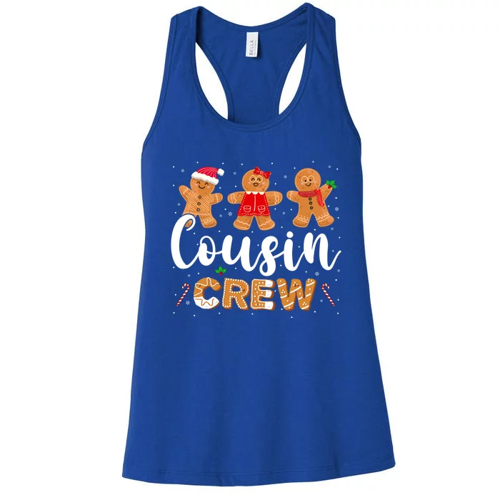 Cousin Crew Funny Christmas Santa Gingerbread Cookie Lover Funny Gift Women's Racerback Tank