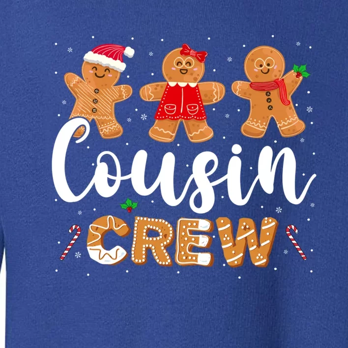 Cousin Crew Funny Christmas Santa Gingerbread Cookie Lover Funny Gift Toddler Sweatshirt