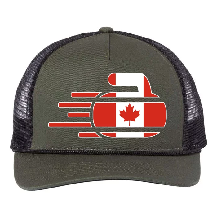 Canada Curling Fans Jersey Canadian Curlers Winter Sports Meaningful Gift Retro Rope Trucker Hat Cap