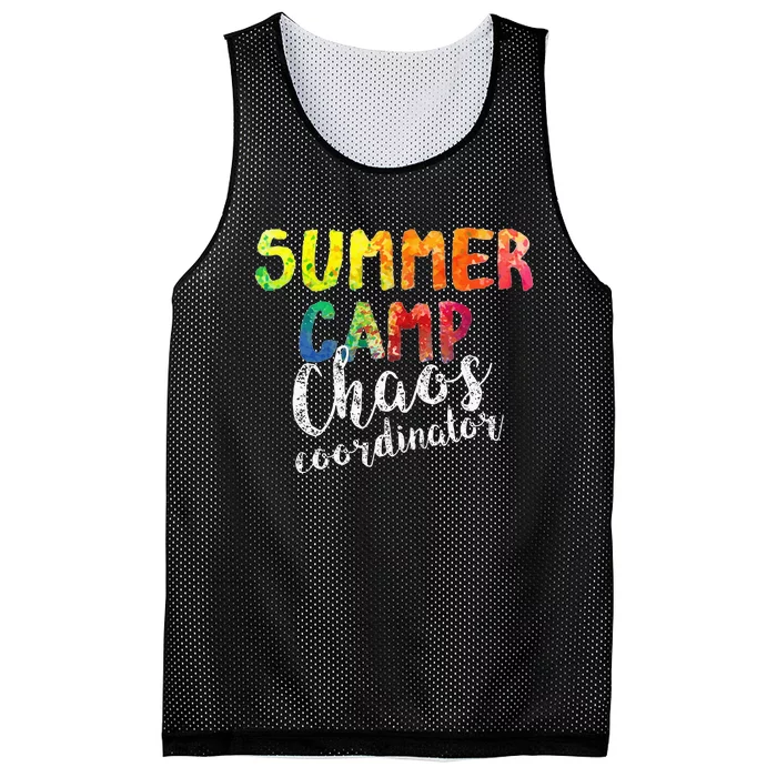 Chaos Coordinator . Funny Summer Camp Counselor Mesh Reversible Basketball Jersey Tank