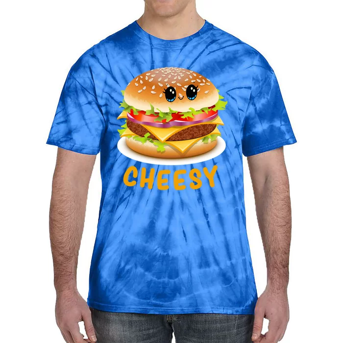 Cheesy Cute Funny Cheese Burger Food Pun Tee Gift Tie-Dye T-Shirt