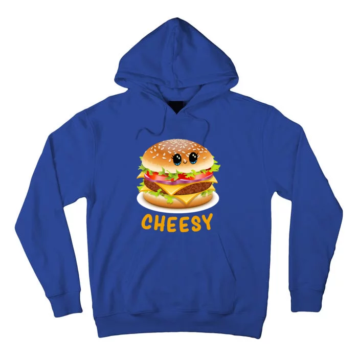 Cheesy Cute Funny Cheese Burger Food Pun Tee Gift Tall Hoodie