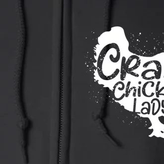 Cute Chicken Farmer Gift Funny Crazy Chicken Lady For Mom Full Zip Hoodie