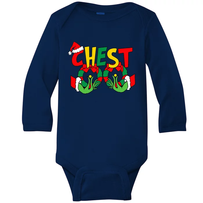 Chestnuts Christmas Family Matching Couples Chest Nuts Xmas Baby Long Sleeve Bodysuit