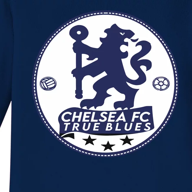 Cool Chelsea Fc True Blue Football Soccer Team Baby Long Sleeve Bodysuit