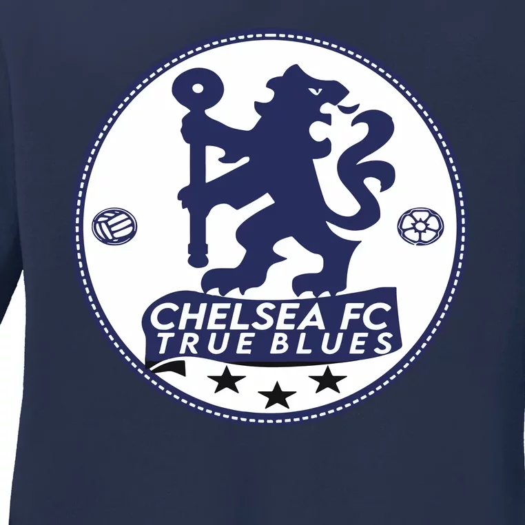 Cool Chelsea Fc True Blue Football Soccer Team Ladies Long Sleeve Shirt