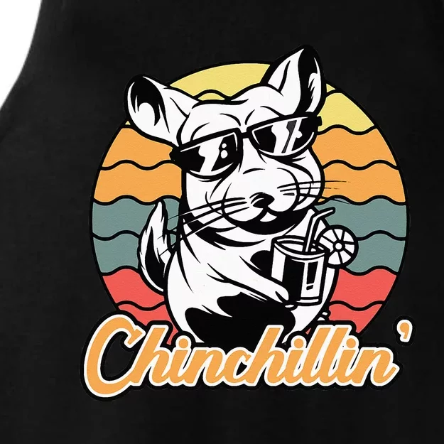 Chinchilla Chinchillin Funny Chinchilla Lover Novelty Ladies Tri-Blend Wicking Tank