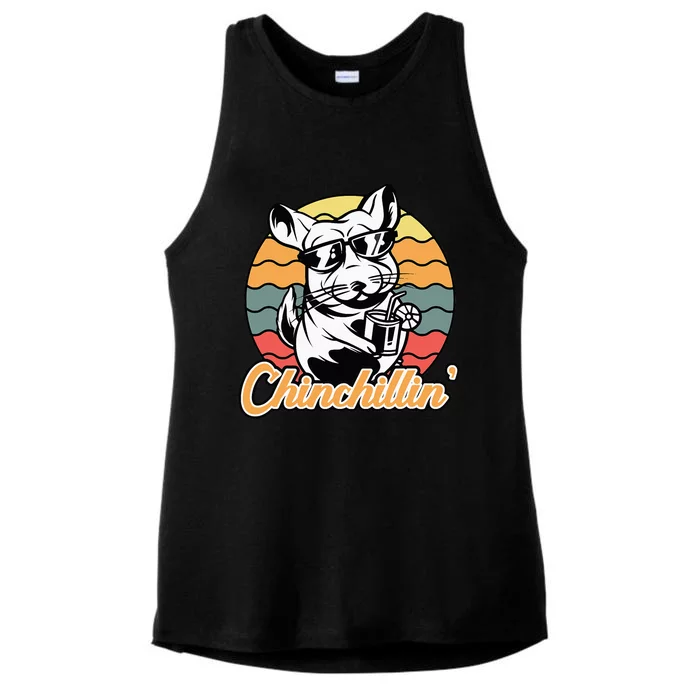 Chinchilla Chinchillin Funny Chinchilla Lover Novelty Ladies Tri-Blend Wicking Tank