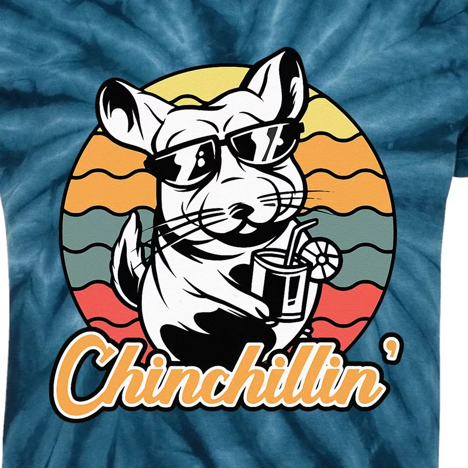 Chinchilla Chinchillin Funny Chinchilla Lover Novelty Kids Tie-Dye T-Shirt