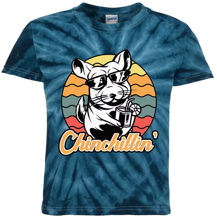 Chinchilla Chinchillin Funny Chinchilla Lover Novelty Kids Tie-Dye T-Shirt