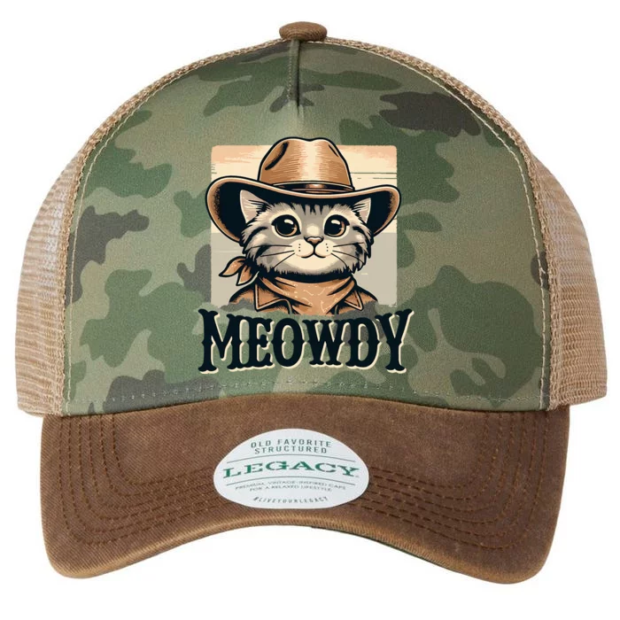 Cat Cowboy Funny Mashup Meowdy Western Country Music Cat Legacy Tie Dye Trucker Hat