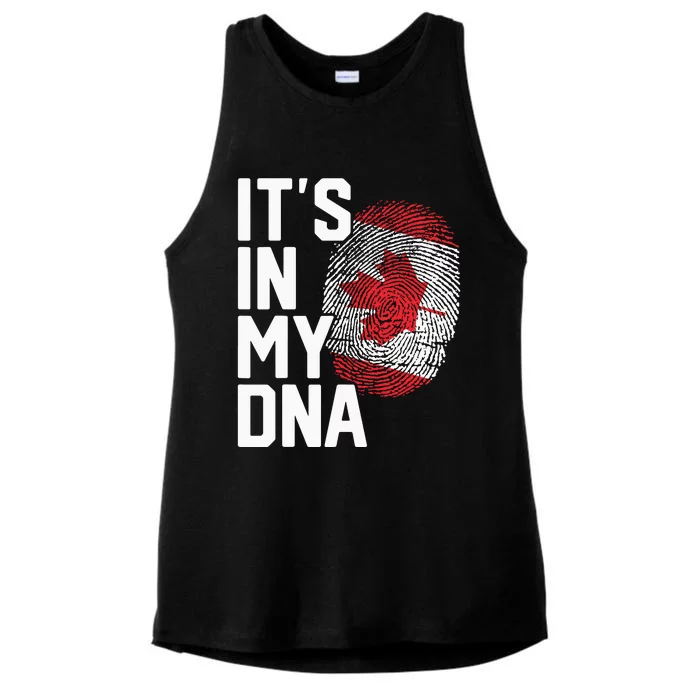 Canada Canadian Flag Heritage Ladies Tri-Blend Wicking Tank