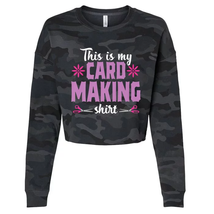 Cardmaking Crafting Funny Hobby Scrapbooking Gift Cropped Pullover Crew