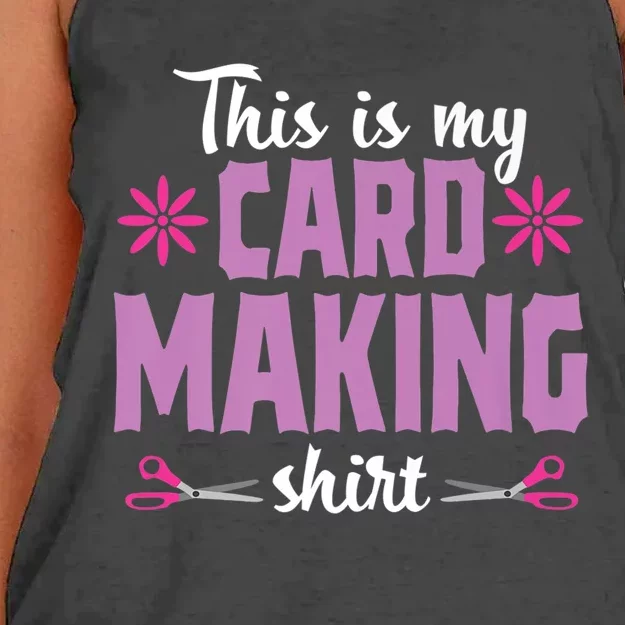 Cardmaking Crafting Funny Hobby Scrapbooking Gift Women's Knotted Racerback Tank