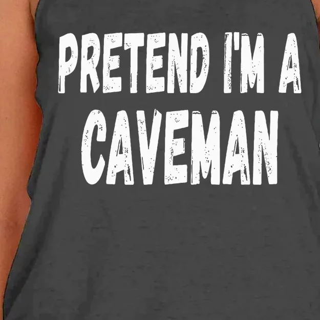 Caveman Costume for Effortless Halloween Fun Women's Knotted Racerback Tank