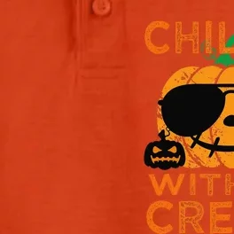 Chillin Creeps Funny Halloween Pumpkin Costume Dry Zone Grid Performance Polo