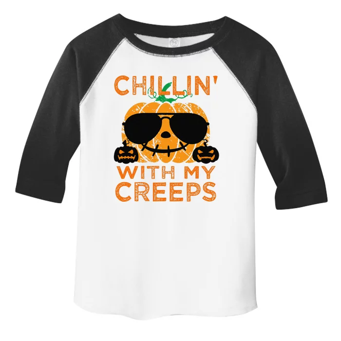 Chillin Creeps Funny Halloween Pumpkin Costume Toddler Fine Jersey T-Shirt