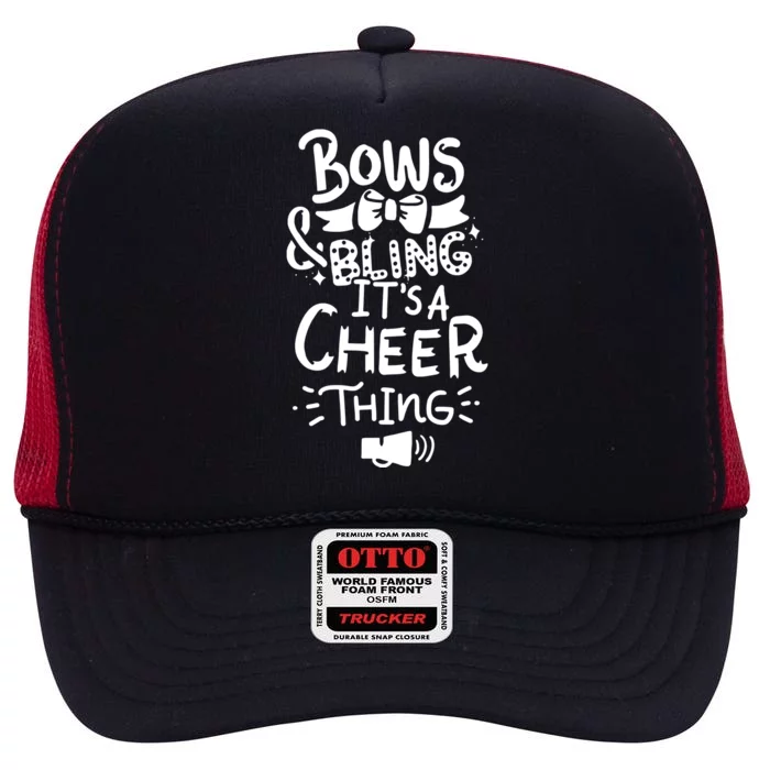 Cheerleading Cheerleader Football Gift High Crown Mesh Trucker Hat