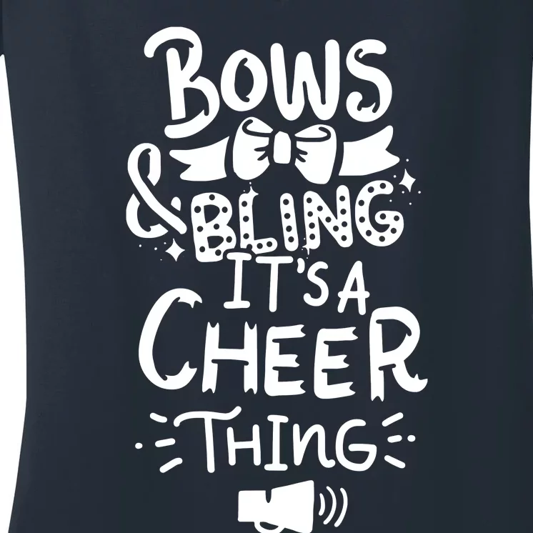 Cheerleading Cheerleader Football Gift Women's V-Neck T-Shirt