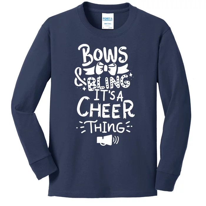 Cheerleading Cheerleader Football Gift Kids Long Sleeve Shirt