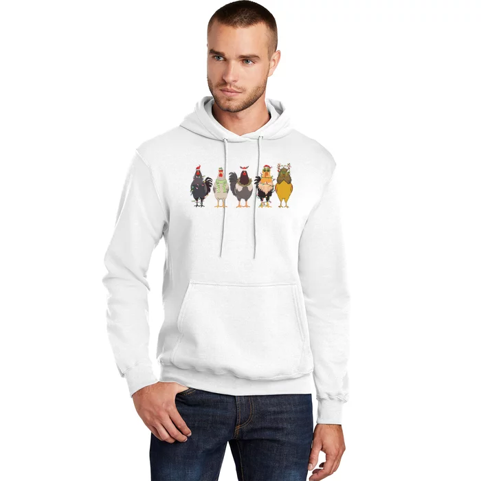 Christmas Chicken Farm Animal Christmas Funny Chicken Lover Hoodie