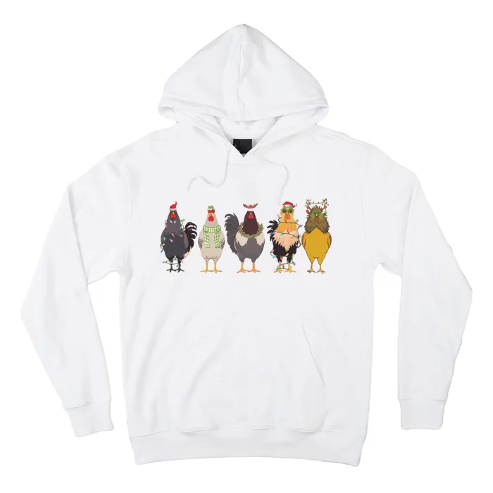 Christmas Chicken Farm Animal Christmas Funny Chicken Lover Hoodie