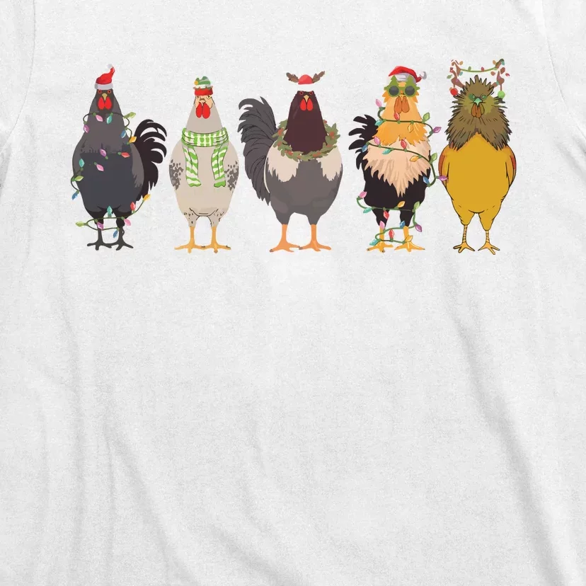 Christmas Chicken Farm Animal Christmas Funny Chicken Lover T-Shirt