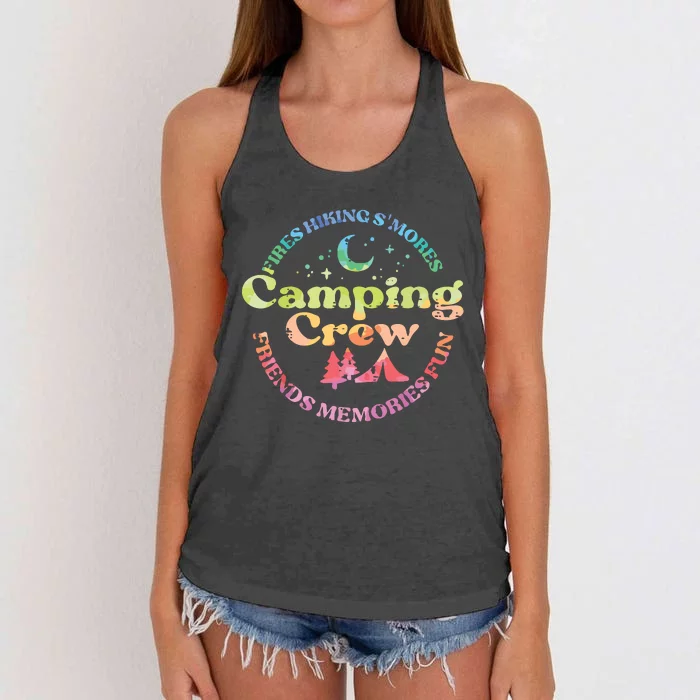 Camping Crew Family Friends Girl Women's Knotted Racerback Tank