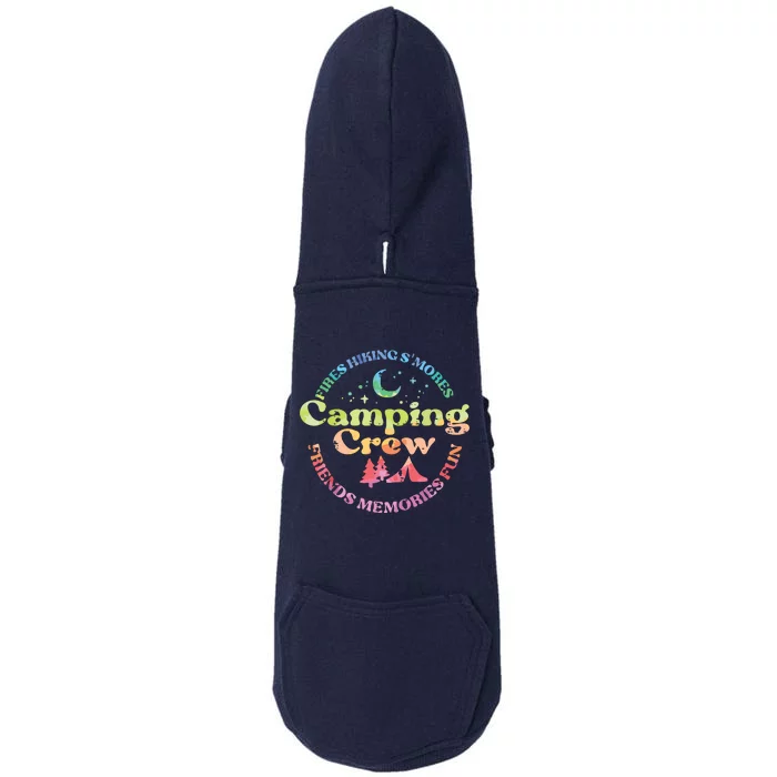 Camping Crew Family Friends Girl Doggie 3-End Fleece Hoodie