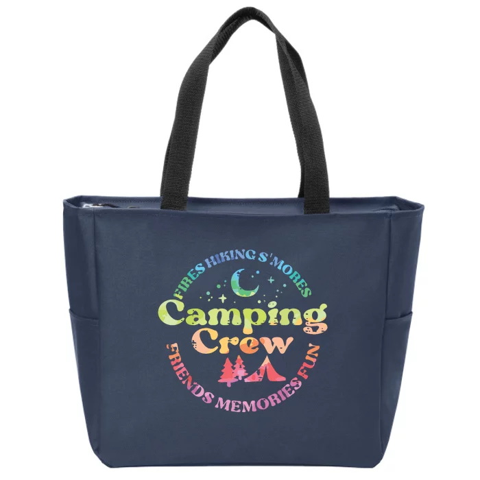 Camping Crew Family Friends Girl Zip Tote Bag