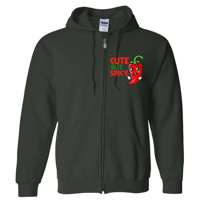 Cute Chili Funny Cute But Spicy Baby Full Zip Hoodie