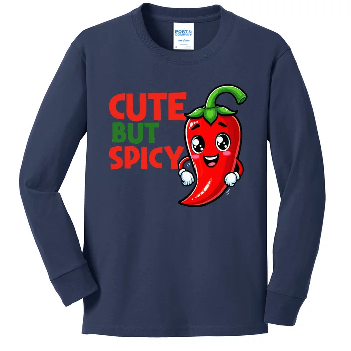 Cute Chili Funny Cute But Spicy Baby Kids Long Sleeve Shirt