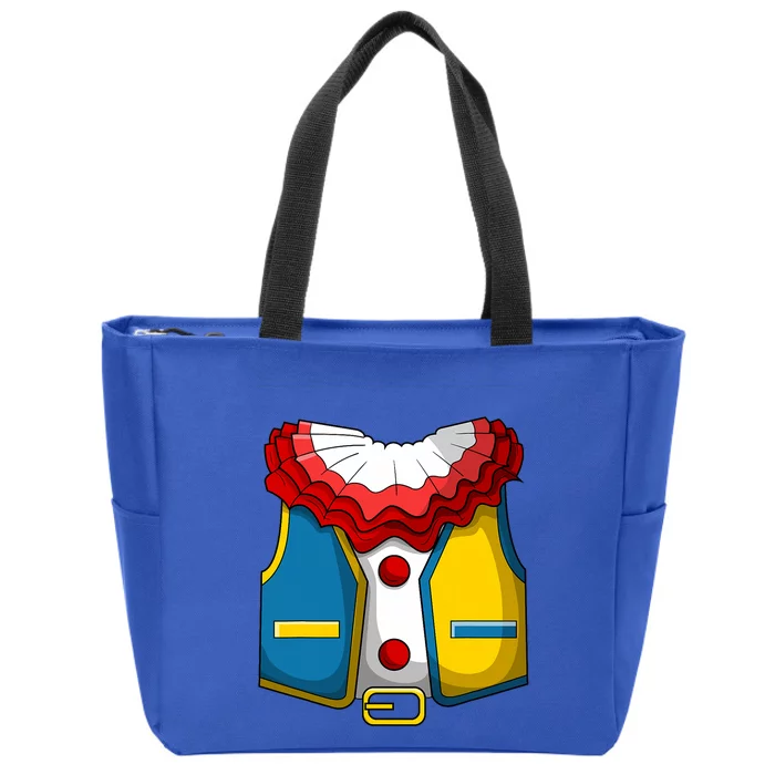 Clown Costume Funny Circus Play Halloween Zip Tote Bag