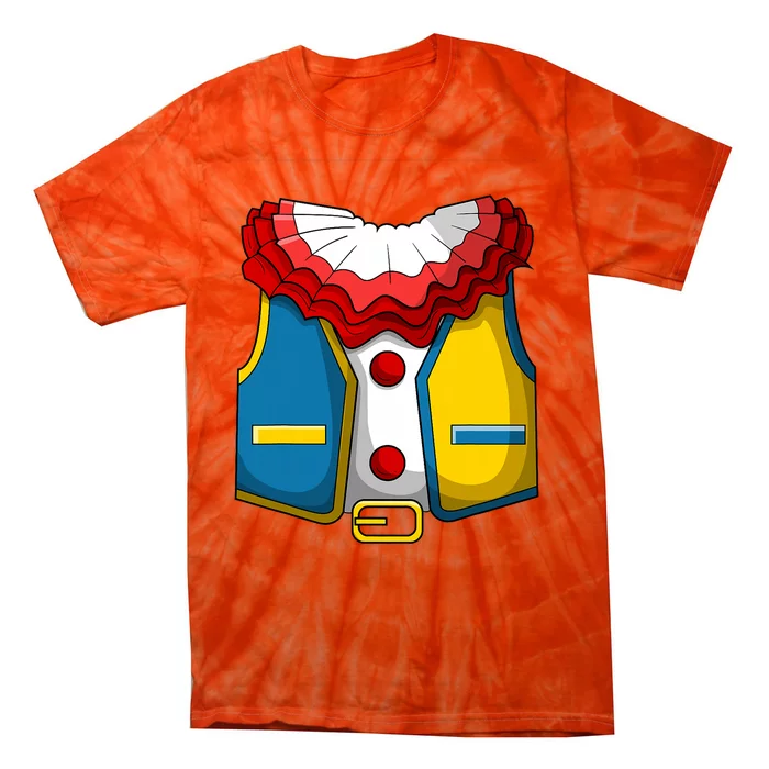 Clown Costume Funny Circus Play Halloween Tie-Dye T-Shirt