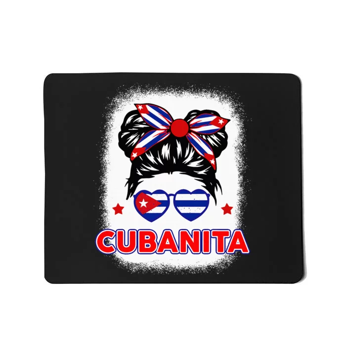 Cubanita Cuba Flag Cuban Girl Hispanic Heritage Mousepad