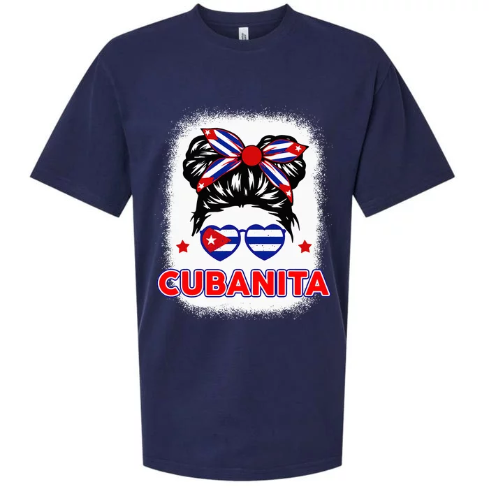 Cubanita Cuba Flag Cuban Girl Hispanic Heritage Sueded Cloud Jersey T-Shirt