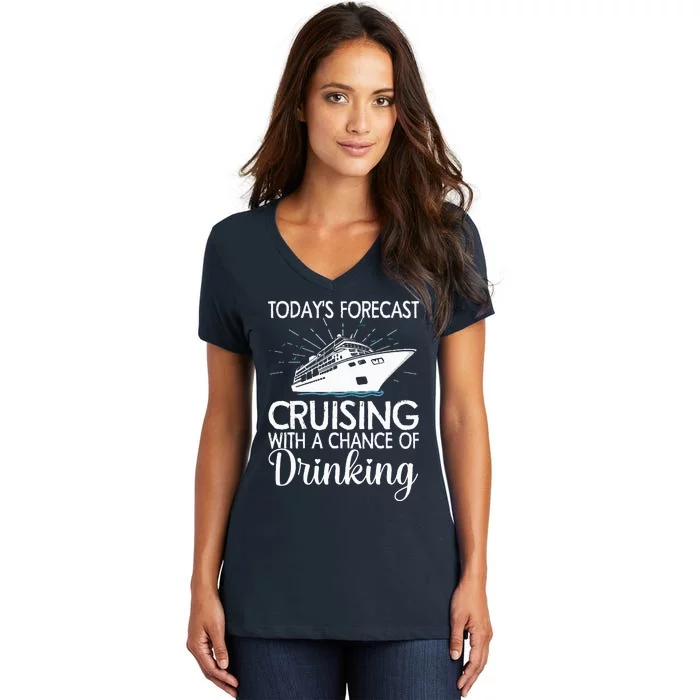 Cool Cruising For Women Family Cruise Vacation Lover Women's V-Neck T-Shirt