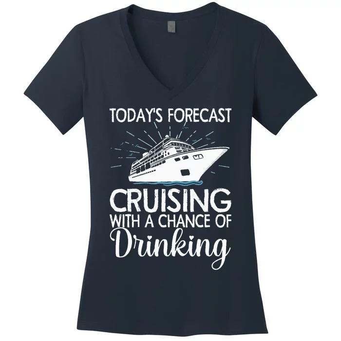 Cool Cruising For Women Family Cruise Vacation Lover Women's V-Neck T-Shirt