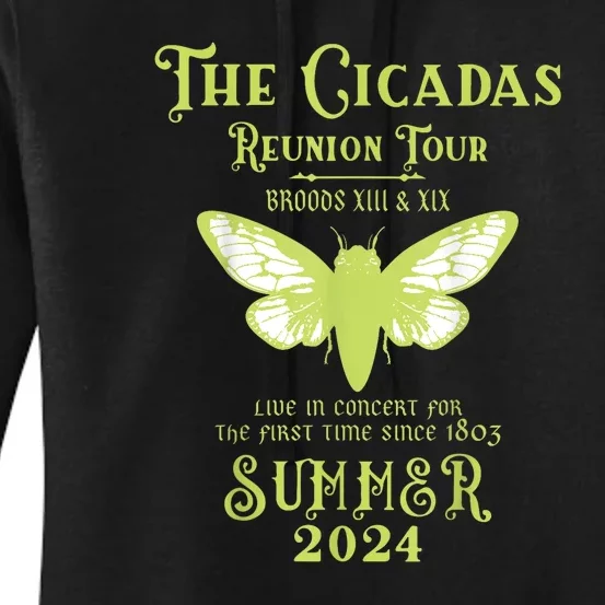 Cicada Concert Fest Lover The Cicada Reunion U.S Tours 2024 Gift Women's Pullover Hoodie