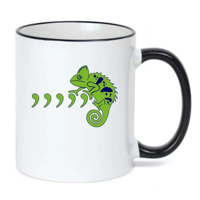 COMMA CHAMELEON FUNNY SONG PARODY MEME Black Color Changing Mug