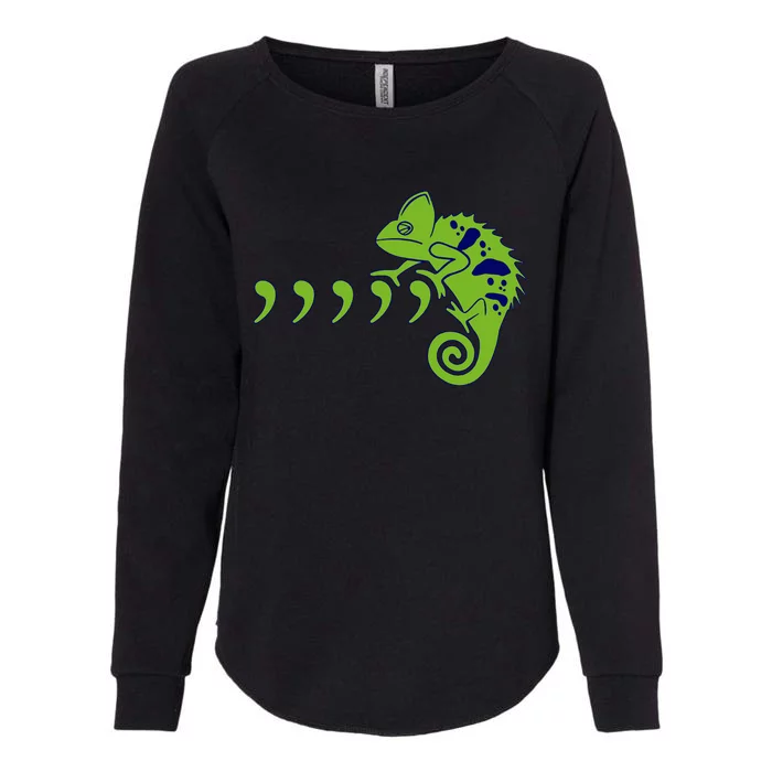 COMMA CHAMELEON FUNNY SONG PARODY MEME Womens California Wash Sweatshirt