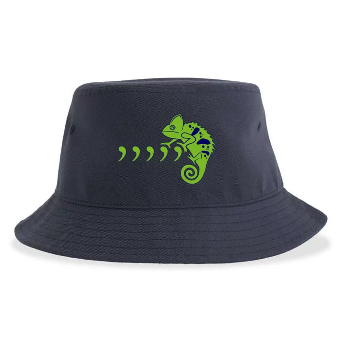 COMMA CHAMELEON FUNNY SONG PARODY MEME Sustainable Bucket Hat