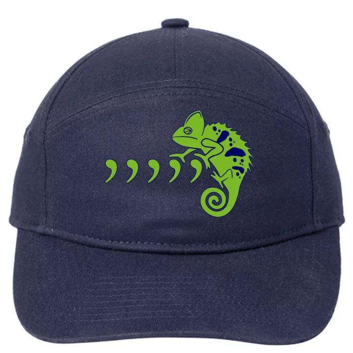 COMMA CHAMELEON FUNNY SONG PARODY MEME 7-Panel Snapback Hat