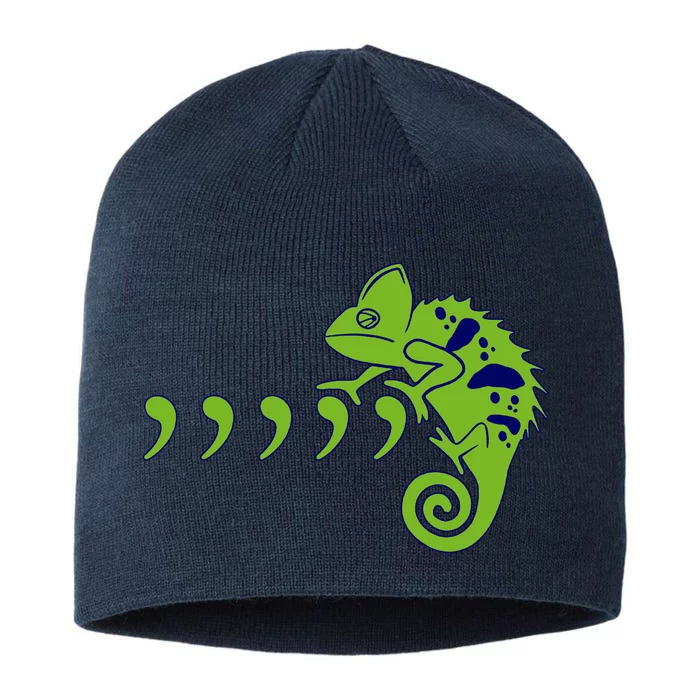 COMMA CHAMELEON FUNNY SONG PARODY MEME 8 1/2in Sustainable Knit Beanie