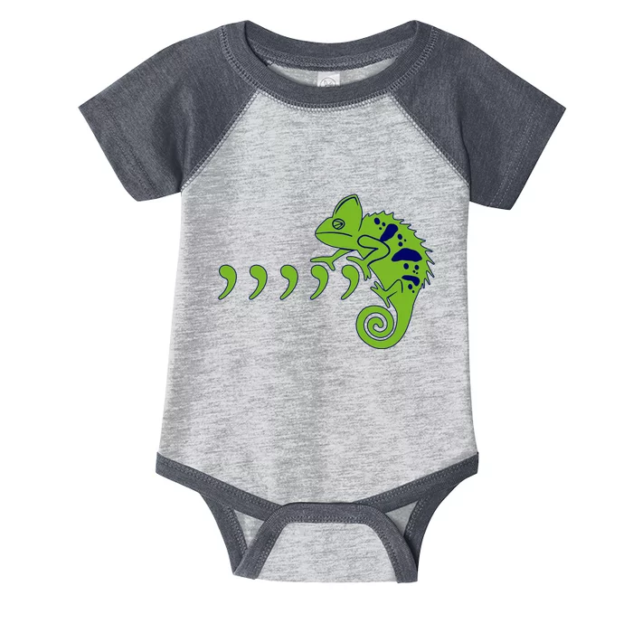 COMMA CHAMELEON FUNNY SONG PARODY MEME Infant Baby Jersey Bodysuit